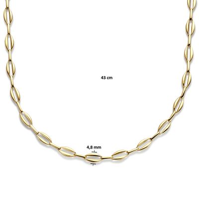Ketting Fantasie geelgoud 4,8 mm 43 cm