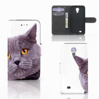 Samsung Galaxy S4 Telefoonhoesje met Pasjes Kat - thumbnail