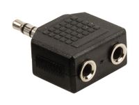 Valueline VLAB22945B Audio-splitter 3,5 mm Male - 2x Female Zwart - thumbnail