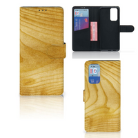 OnePlus 9 Pro Book Style Case Licht Hout - thumbnail