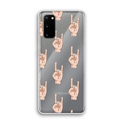 Rock: Samsung Galaxy S20 Transparant Hoesje