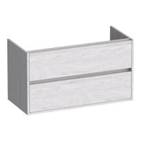 Brauer Adore - Onderkast - 100 cm - met 2 Softclose Lades Greeploos en 1 Sifon Uitsparing - Forest Seashell