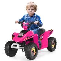 6 V Elektrische Kinderquad Mini Elektrische Quad Kinderauto Kindermotorfiets Elektrische Auto voor Kinderen Vanaf 3 Jaar (Roze)
