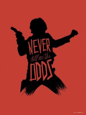 Kunstdruk Star Wars Silhouette Quotes Han Solo 30x40cm