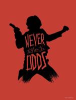 Kunstdruk Star Wars Silhouette Quotes Han Solo 30x40cm
