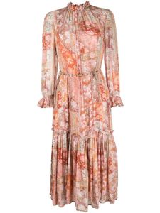 ZIMMERMANN robe Kaleidoscope mi-longue à fleurs - Rouge