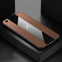Voor vivo X9 XINLI stiksels doek textuur schokbestendig TPU beschermhoes (bruin)
