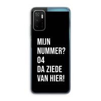 Da ziede van hier - Zwart: Xiaomi Poco M3 Pro 5G Transparant Hoesje