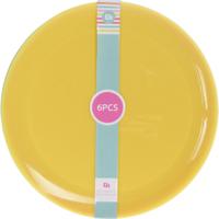 Excellent Houseware borden 21 cm 6 stuks kunststof