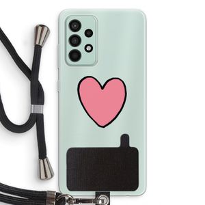 Hartje: Samsung Galaxy A52s 5G Transparant Hoesje met koord