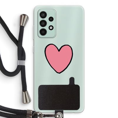 Hartje: Samsung Galaxy A52s 5G Transparant Hoesje met koord