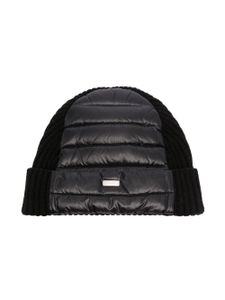 Herno Kids bonnet à empiècement matelassé - Noir