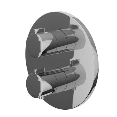Afbouwdeel IVY Pact Inbouwthermostaat Symmetry 2-Weg Stop-Omstel Met Rond Rozet Chroom