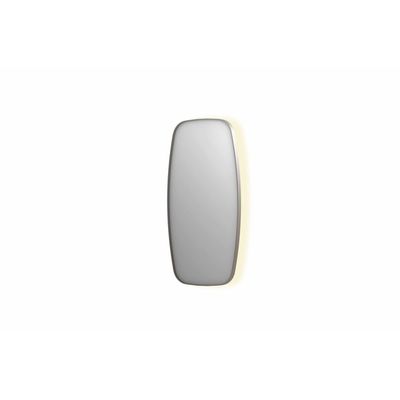 INK SP30 spiegel - 50x4x100cm contour in stalen kader incl indir LED - verwarming - color changing - dimbaar en schakelaar - geborsteld RVS 8409753