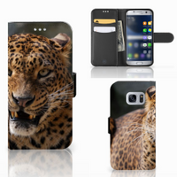 Samsung Galaxy S7 Telefoonhoesje met Pasjes Luipaard - thumbnail