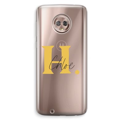 Amber Script: Motorola Moto G6 Transparant Hoesje