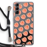 Just peachy: Samsung Galaxy S21 Transparant Hoesje met koord