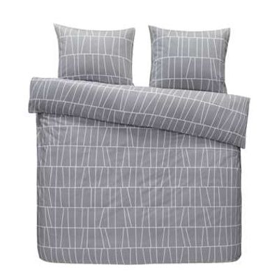 Easy dekbedovertrek Liverpool - grijs - 200x200 cm