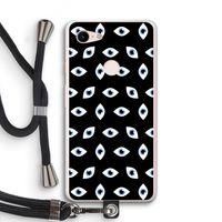 Eyes pattern: Pixel 3 XL Transparant Hoesje met koord Eyes pattern: Pixel 3 XL Transparant Hoesje met koord