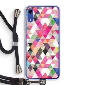 Gekleurde driehoekjes: Honor Play 8A Transparant Hoesje met koord