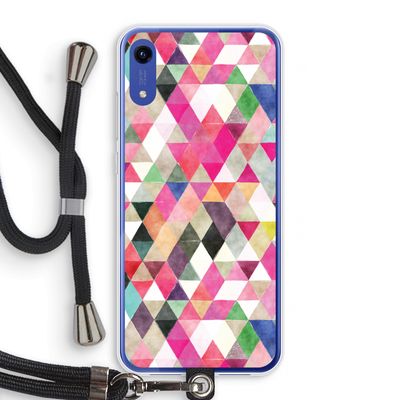 Gekleurde driehoekjes: Honor Play 8A Transparant Hoesje met koord
