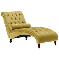 Beliani - MURET - Chaise longue - Geel - Symmetrisch - Fluweel