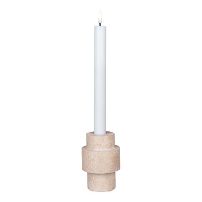 Mia - Candle Holder - travertijn - natuurlijk - ø7x10 cm