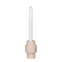 Mia - Candle Holder - travertijn - natuurlijk - ø7x10 cm