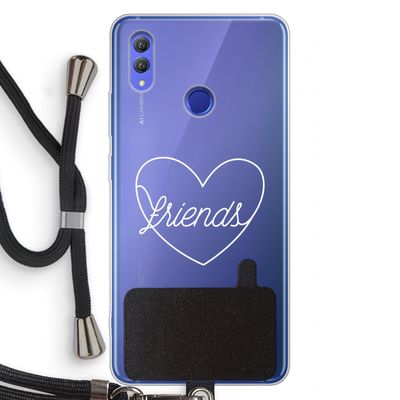 Friends heart pastel: Honor Note 10 Transparant Hoesje met koord
