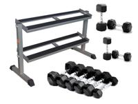 RS Sports Voordeelset Hexa dumbells l 1 t/m 20 kg + 2x dumbellrek 2 laags