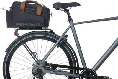 Basil miles xl pro bagagedragertas, zwart, polyester, waterdicht, 9-36l