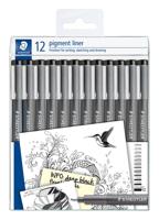 Fineliner staedtler pigment 308 ass schrijfbr zw
