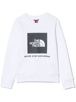 The North Face Kids sweat à logo imprimé - Blanc