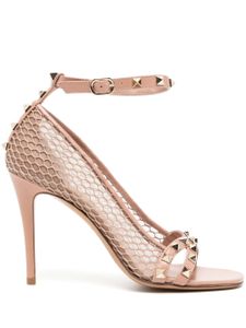 Valentino Garavani sandales Rockstud à talon aiguille - Tons neutres