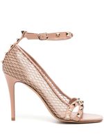 Valentino Garavani sandales Rockstud à talon aiguille - Tons neutres