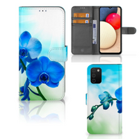 Samsung Galaxy A03s Hoesje Orchidee Blauw - Cadeau voor je Moeder