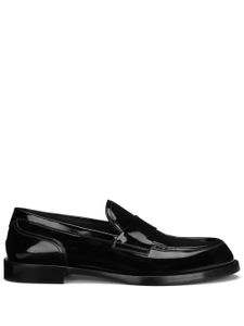 Dolce & Gabbana mocassins en cuir à fini verni - Noir