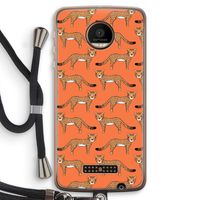 Cheetah: Motorola Moto Z Force Transparant Hoesje met koord