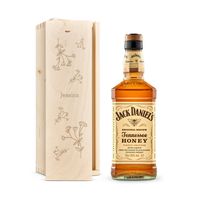 Whiskey in gegraveerde kist - Jack Daniels Tennessee Honey - thumbnail