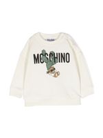 Moschino Kids sweat en coton à motif Teddy Bear - Tons neutres