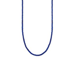 Ketting Bolletjes zilver-glas blauw 3 mm 40 - 44 cm