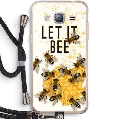 Let it bee: Samsung Galaxy J3 (2016) Transparant Hoesje met koord