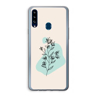 Violets are blue: Samsung Galaxy A20s Transparant Hoesje