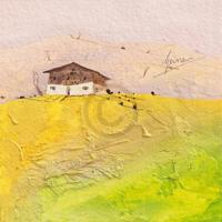 Kunstdruk Bernhard Gerner - Landhaus 1 50x50cm
