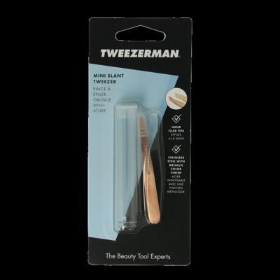 Tweezerman Mini slant tweezer rose gold 1 Stuks
