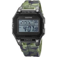 Calypso K5810/4 Horloge Digitaal kunststof-rubber zwart-groen 45 mm - thumbnail