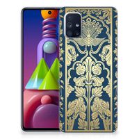 Samsung Galaxy M51 TPU Case Beige Flowers - thumbnail