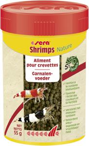 Sera Shrimps Nature Garnalenvoer 100ml - Spirulina & Elzenproppen voor Levendige Kleur en Gezonde Groei