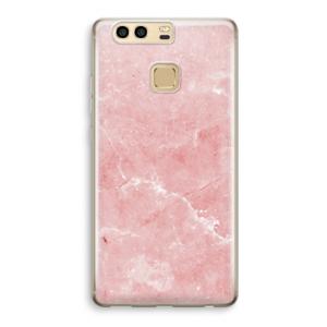 Roze marmer: Huawei P9 Transparant Hoesje