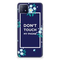 OPPO A53 5G | OPPO A73 5G Silicone-hoesje Flowers Blue DTMP